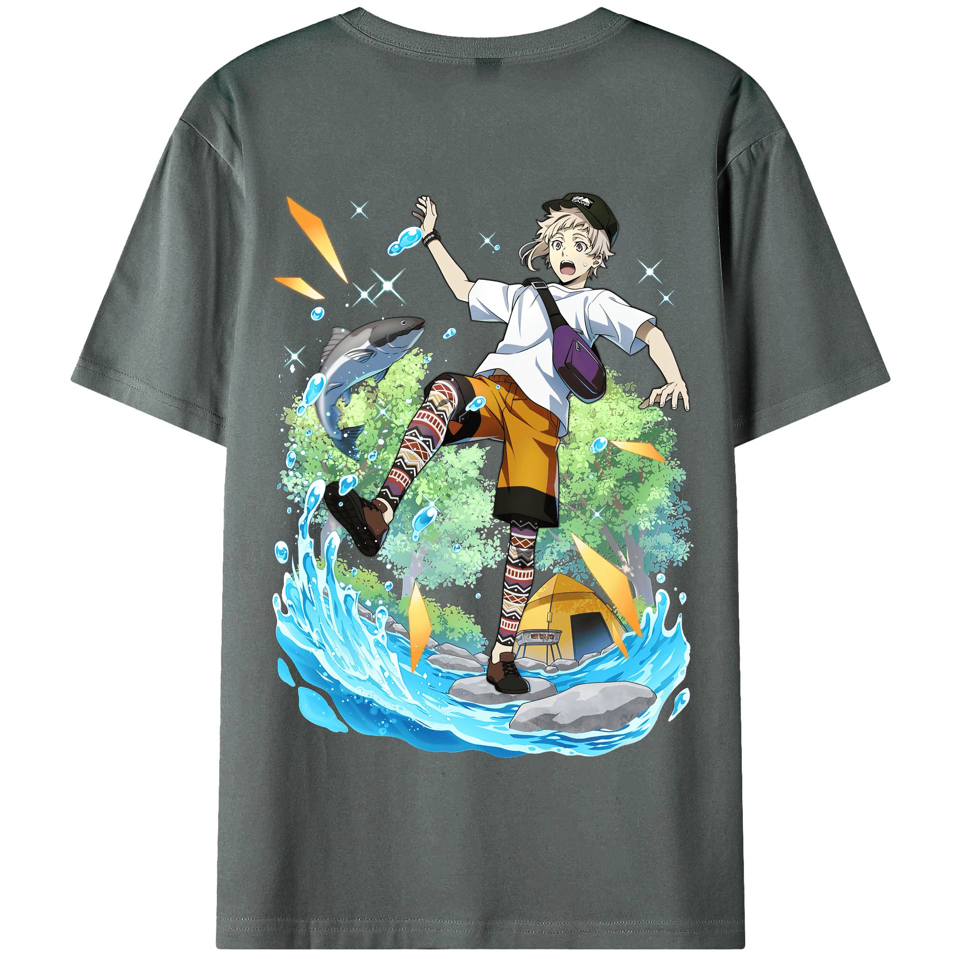 （画像用） 文豪ストレイドッグス Bungo Stray Dogs 綿100％半袖Tシャツ（背面プリント）